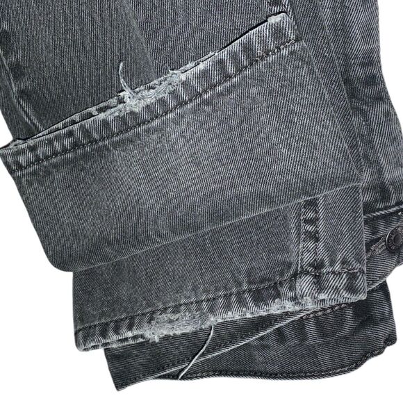 Levis 505 Jeans Mens 34x30 (Tag 34x32) Black Denim Straight Grunge Skater Y2K - Picture 7 of 13
